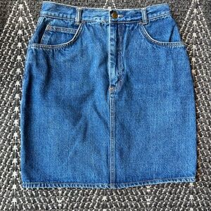 VINTAGE DEB Denim Jean mini skirt 80s 90s sz9 (XS)